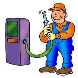 Pump attendant job graphics