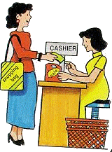 Saleswoman job graphics