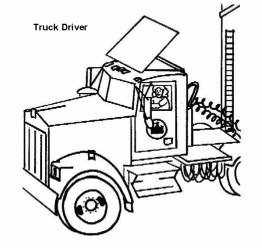 Truck driver job graphics