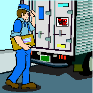 Truck driver job graphics