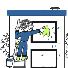 Window cleaner job graphics