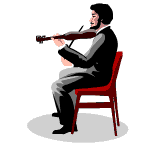 Playing violin music graphics