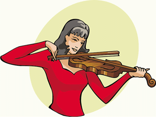 Violin music graphics