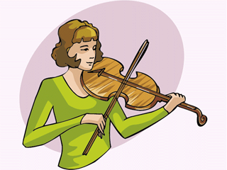 Violin music graphics