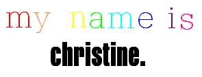 Christine name graphics