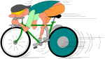 Bicyclists sport graphics