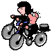 Bicyclists sport graphics