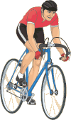 Bicyclists sport graphics