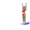 Competition diving sport graphics