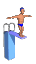 Competition diving sport graphics