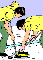 Curling sport graphics