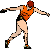 Discus throwing sport graphics