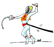 Fencing sport graphics