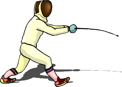 Fencing sport graphics