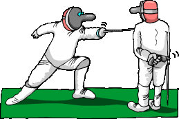 Fencing sport graphics