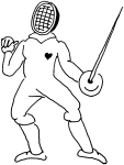 Fencing sport graphics