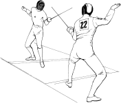 Fencing sport graphics