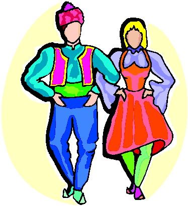 Folk dancing sport graphics