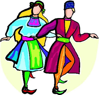 Folk dancing sport graphics