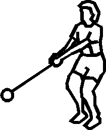 Hammer throw sport graphics