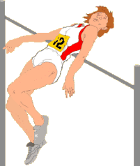 High jump sport graphics