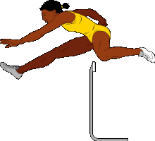 Hurdle race sport graphics