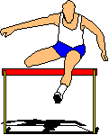 Hurdle race sport graphics