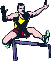 Hurdle race sport graphics