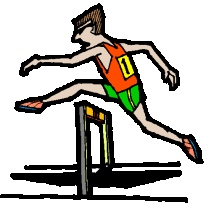 Hurdle race sport graphics