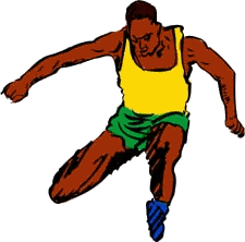 Hurdle race sport graphics