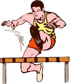 Hurdle race sport graphics