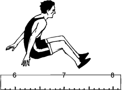 Long jump sport graphics