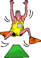 Long jump sport graphics