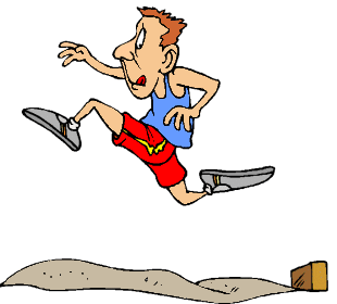 Long jump sport graphics