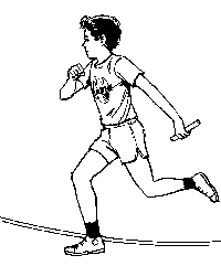 Relay race sport graphics