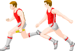 Relay race sport graphics