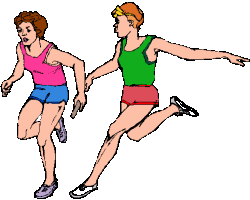 Relay race sport graphics