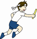 Relay race sport graphics