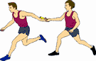 Relay race sport graphics