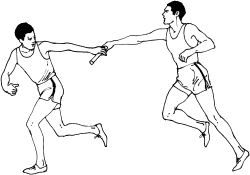 Relay race sport graphics