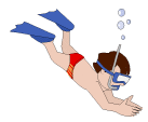 Snorkeling sport graphics
