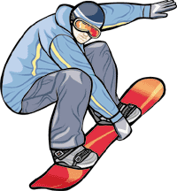 Snowboarding sport graphics