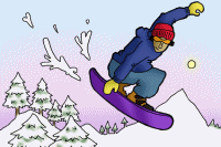 Snowboarding sport graphics