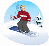 Snowboarding sport graphics