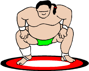 Sumo wrestling sport graphics