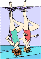 Synchronized swimming sport graphics