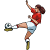 Womans soccer sport graphics