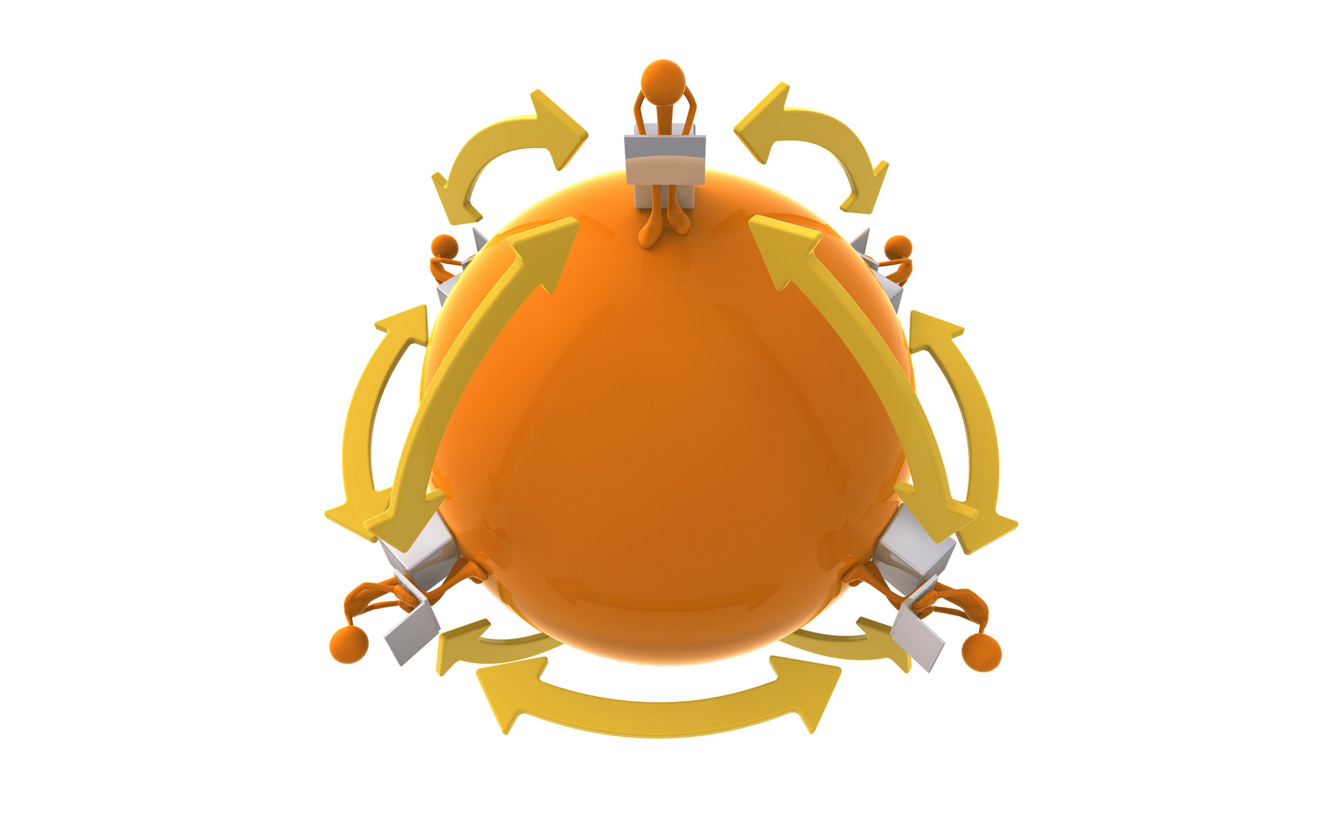Orange puppets 3d